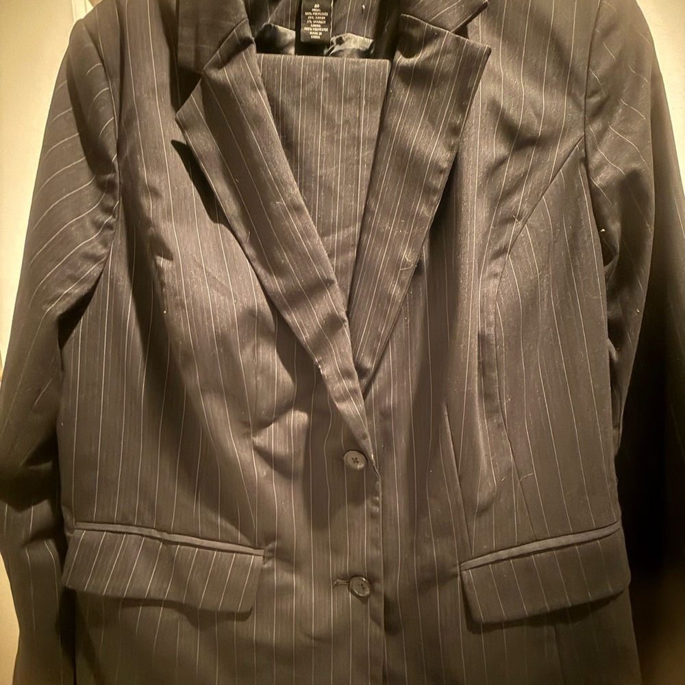Lane Bryant Charcoal Pinstripe Blazer